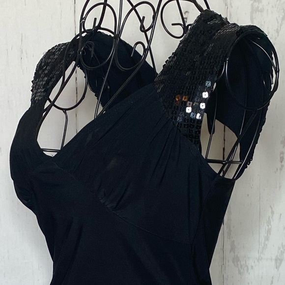 Sexy Black Top with Sequins - Picture 6 of 7